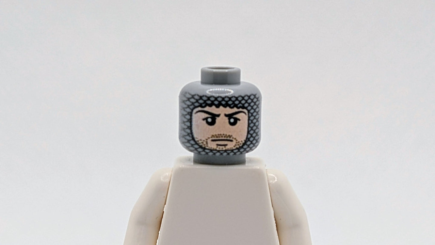 Chainmail Coif Head by Saber - Scorpion's Lair - RPGminifigs