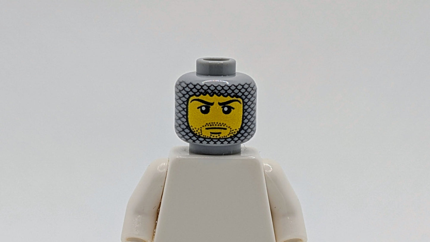 Chainmail Coif Head by Saber - Scorpion's Lair - RPGminifigs