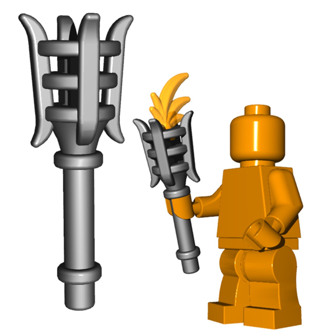 Metal Torch by Brick Warriors - RPGminifigs