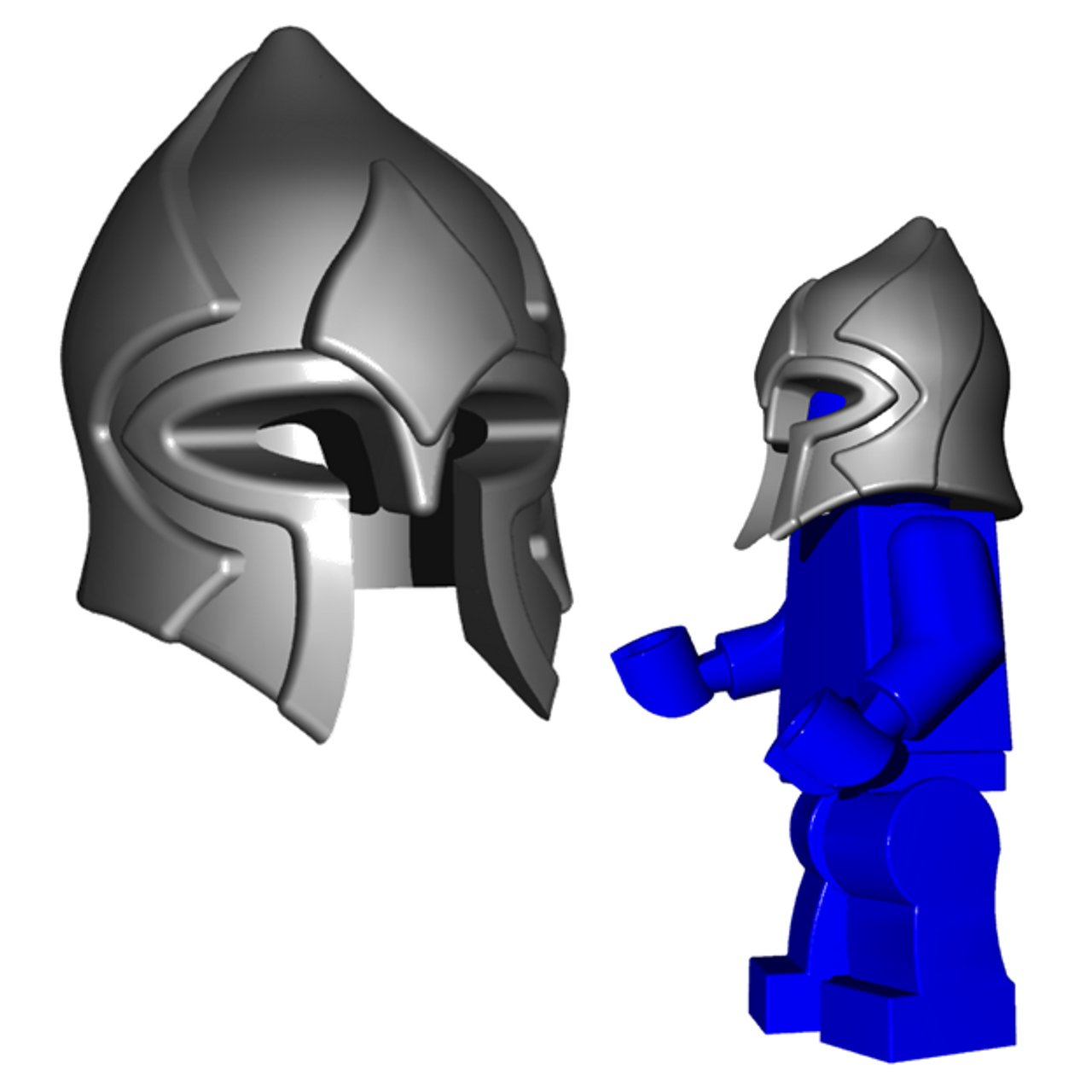 Paladin Helmet by Brick Warriors - RPGminifigs